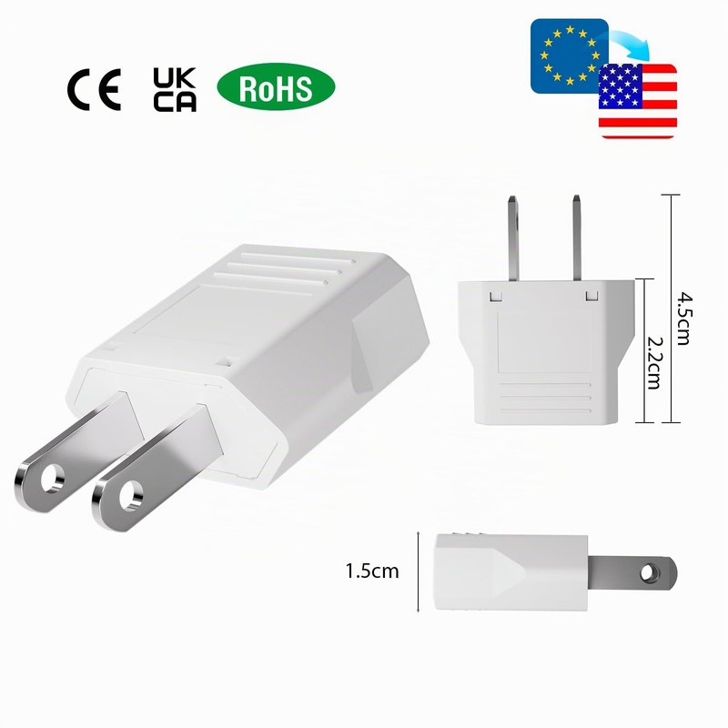 GRIFEMA USA Travel Adaptor 4 Pack 6A 250V