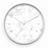 Acctim Webster Wall Clock Non-Ticking Sweep Marble Style Face Chrome