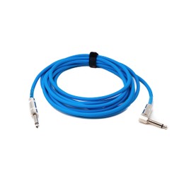 System-S Audio Cable 450 cm 6.35 mm Jack Male to Male Angle AUX Adapter Blue