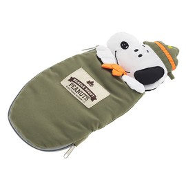 LOGOS Snoopy Mini Mini Sleeping Bag 86001097, Green (Approx.) Width 5.5 x Depth 1.2 x Height 13.0 inches (14 x 3 x 33 cm)