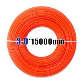 T TOVIA String Trimmer Line, 3mm x 15m Spool, Round Cord for Grass Trimmers & Brushcutters, All Purpose Nylon Strimmer Wire Perfect for DIY & Gardening