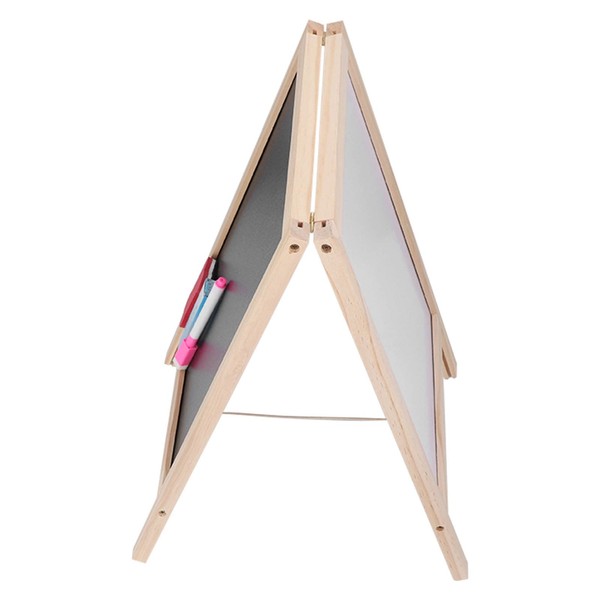 Kids Easel Double Sided Foldable Standing Large Painting Space Poplar