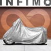 Osaka Textile IMO91103 Motorcycle Cover with Taffeta Keyhole L Silver