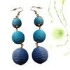 FOMIYES Bohemian Ball Drop Earrings with Thread Design Lightweight Dangle