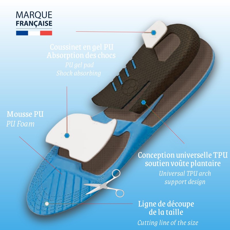 Orthopaedic Gel Comfort Flat Feet EU/Sole Arches for Arch Support,