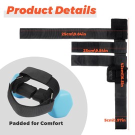 YBEATY Dumbbell Foot Attachment Tibialis Trainer Ankle Straps Extension Monkey Foot Dumbbell Attachment Straps Leg Workouts at Home for Weight Lifting Shin Splint Hamstring Curls Fitness Training
