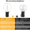 60FT Outdoor String Lights Waterproof, Bright 2700K LED Patio Lights