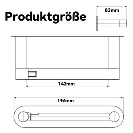 MANICAF Toilettenpapierhalter Ohne Bohren, Selbstklebend Klopapierhalter Silber, 360 Grad Schwenkbarer Toilettenpapierhalter für das Badezimmer, Edelstahl Klopapierhalter