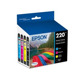 EPSON 220 DURABrite Ultra Ink Standard Capacity Black & Color Cartridge Combo Pack (T220120-BCS) Works with WorkForce WF-2630, WF-2650, WF-2660, WF-2750, WF-2760, Expression XP-320, XP-420, XP-424