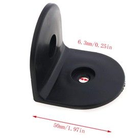 E-outstanding Right Angle Nylon Corner Bracket 6PCS 2x2 Inch Black Plastic L Shape Corner Brace with Screw Cover Cap Hardware Fitting Accessories for Bathroom Partition