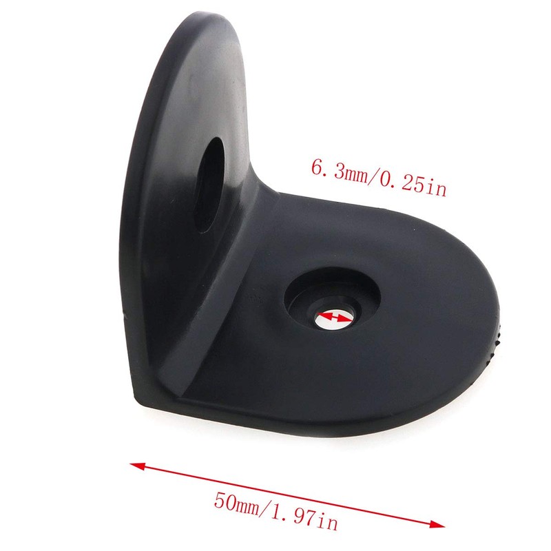 E-outstanding Right Angle Nylon Corner Bracket 6PCS 2x2 Inch Black