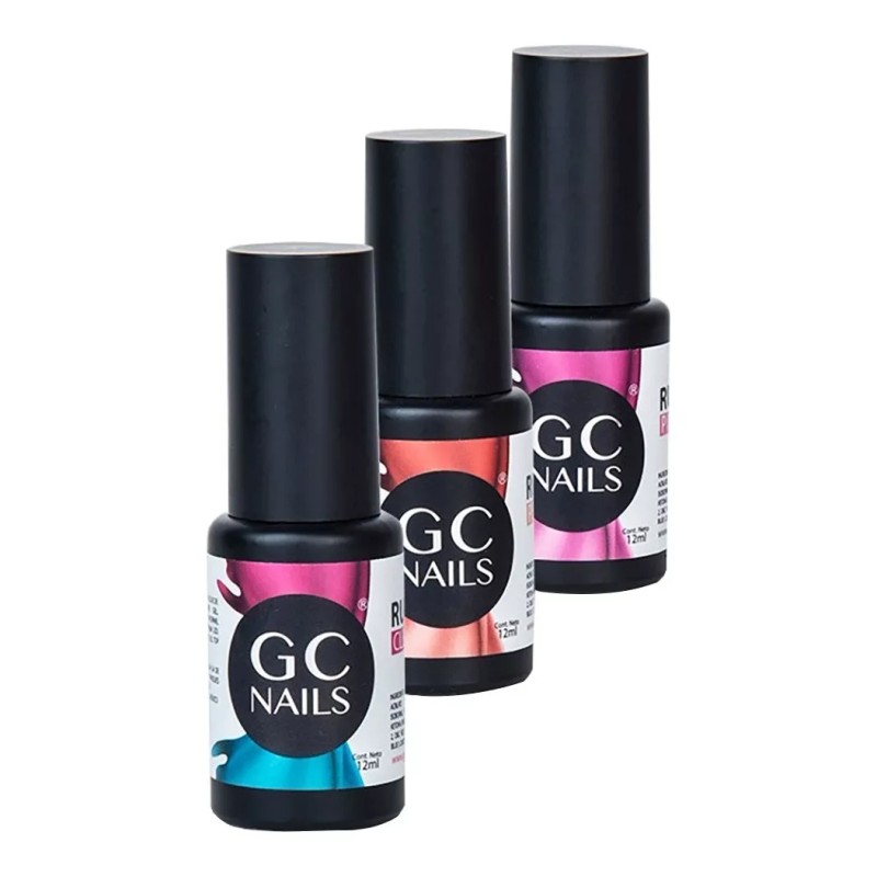 GC Nails Rubber Gel (set 3 Colores) Secado Lámpara Led/uv,