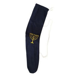 Barsheshet-Ribak Embroidered Yemenite Shofar Bag With Menorah Design