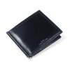 Joya J3002 Glossy Leather Saddle Leather Bi-Fold Money Clip, navy
