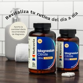 Citrato de Magnesio 400mg 180 Cápsulas NUTRAVIA