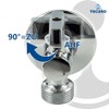 Tecuro Elbow 1/2 Inch x 3/4 Inch Mini Ball Valve