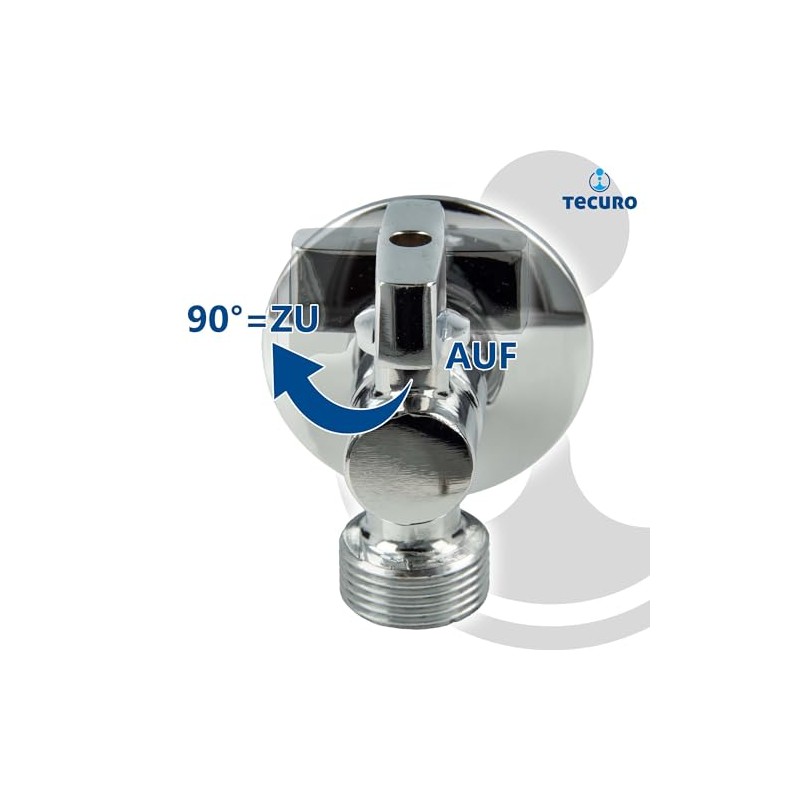 Tecuro Elbow 1/2 Inch x 3/4 Inch Mini Ball Valve