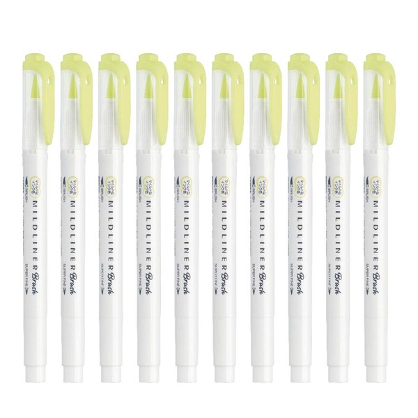 ZEBRA B-WFT8-MY Highlighter Mildliner Blush Mild Yellow, 10 Count