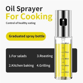 HZY Oil Sprayer for Cooking,100ml Olive Oil Spritzer,Oil Sprayer Bottle Mister with Scale with Scale Air Fryer Accessories for Kitchen,Air Fryer, Salad,BBQ,Roasting