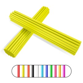 PSLER 72 PCS Yellow Spoke Skins Spoke Covers Trim Wrap Cover Decoration Protector Pipe Motorcycle Motocross Pit Dirt Bike Aaccessories