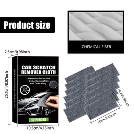 RAXLUPO Pack of 12 Nano Sparkle Cloth Nano Sparkle Cloth Car Scratches Versatile Magic Nano Cloth Scratch Remover Cloth for Car Scratches Repair on All Cars
