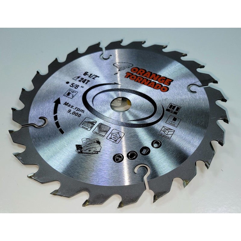 ORANGE TORNADO 6 1/2" 24 Tooth ATB Saw Blade…