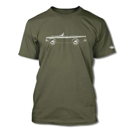 Sunbeam Alpine Series I & II T-Shirt - Side View - British Classic Car Military Green