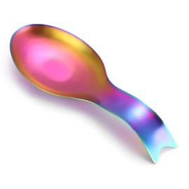 Stainless Steel Spoon Rest,Rainbow Chopstick & Cutlery Rest,Kitchen Spoon Tray Station,Utensil Holder for Spatula,Ladle,Countertop,Coffee Station Utensil Rest 1PCS Fish Shape Spoon Rest