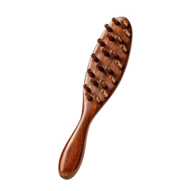 Sandalwood Dreadlocks Brush - Locsanity Natural Wooden Loc Brush with Wide Tooth Bristles for Dreads, Twists, Microlocs & Sisterlocks - Ergonomic Scalp Massage Comb for Detangling & Retwist