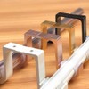 Tiweio Aluminum Alloy Ceiling Mounted Curtain Brackets - 2Pcs, Black