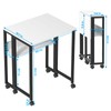 GreenForest Folding Desk Small Rolling Desk with Storage Shelf, 31.5