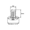sourcing map M2x3mm Phillips Screw Fastener Silver Tone 3.8mm Dia