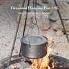 Boundless Voyage 2900ml Camping Pot Titanium Pot with Lid Folding