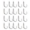 eMagTech 20pcs Black Spring Fishing Hooks Size 10# High Carbon