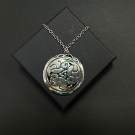 ADJDTMD Bear Necklace for Women Merida Costume Sterling Silver Necklace Jewelry the necklace is 23.5 inches