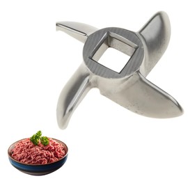 Stainless Steel Silver Meat Grinder Blade #8 – Knife Cutter Replacement for Grinders – Food Chopper Machine Parts – Mincer Cutting Plate Spare Part for Kitchen – Grinding Blades Accessories