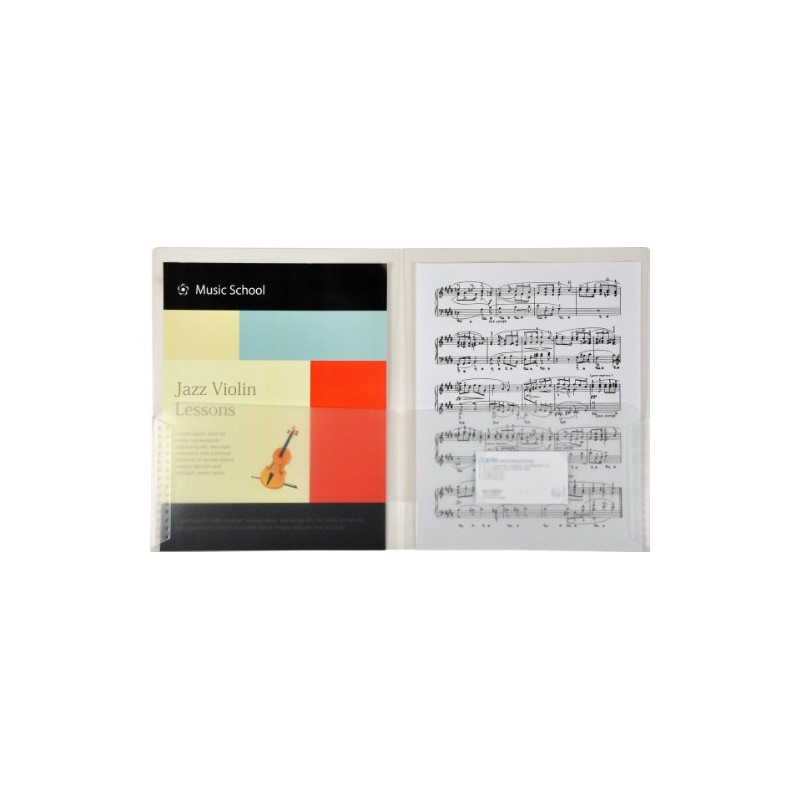 Lion 2-Pocket Plastic Folder, Clear, Pack of 4 (91100-CR-4P)