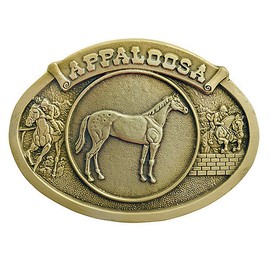 Indiana Metal Craft Appaloosa Horse Solid Brass Belt Buckle IMC-Retail