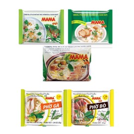 Mama Oriental Style instant noodles Mix Flavor Bundle Package Total 30 Packs (10 Flavor Mix, shrimp Tom Yum Flavor, shrimp creamy Tom Yum, Artificial PA-lo Duck, Artificial Chicken, Artificial Pork, Chand Clear Soup, Flat Noodle Clear Soup, Rice Vermicelli Clear Soup, Pho Ga Chicken, Pho Bo Beef ) 10 flavors 3 bags each total 30 bags,