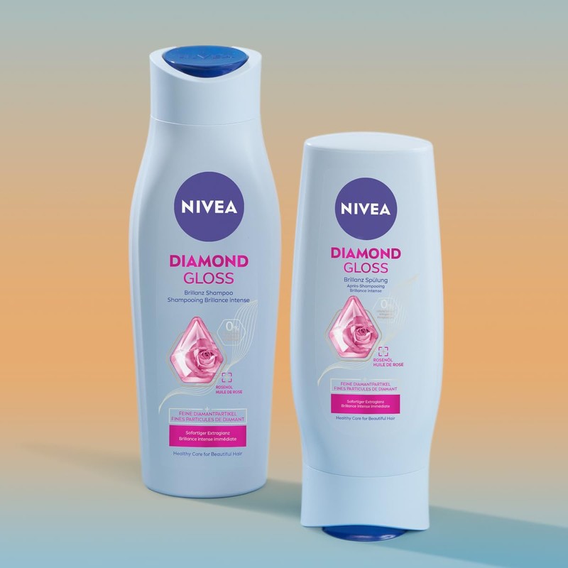 NIVEA Diamond Gloss Brilliance Conditioner, Nourishing Hair Conditioner with Diamond
