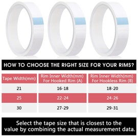 Pangda 1 Piece Tubeless Rim Tape Adhesive 21/25/30mm Bike Tire Liner Bike Rim Tape Bicycle Vacuum Tire Pad for MTB Road Gravel Interior (30 mm X 10 Yards)