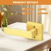 Probrico Brushed Gold Dummy Door Handle Interior Door Levers Square