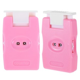 Mabor 2Pcs Stitch Counters for Crocheting Knitting Plastic Crochet Row Counter Pink Mini Crochet Counter Knitted Manual Finger Counter Tool for Craft Yarn, Crocheting Supplies