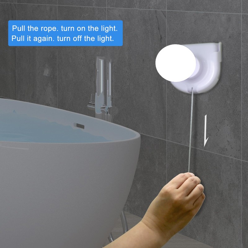 Shuwea 2 Pack Battery Operated Light Bulb, Stick-Up Battery Powered