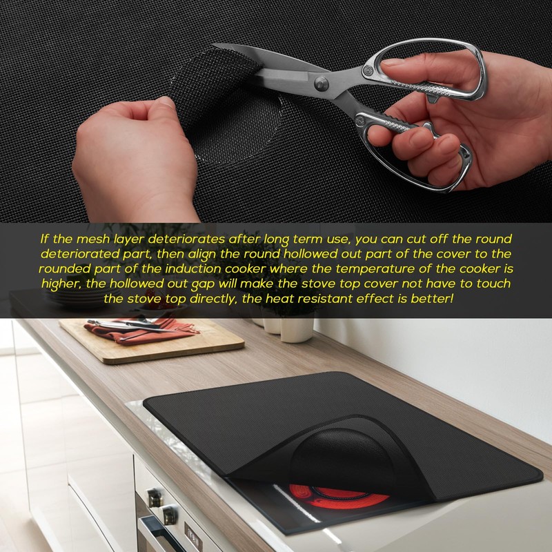FLASLD Fireproof Electric Stove Top Cover, Heavy Duty Double 29.5×21