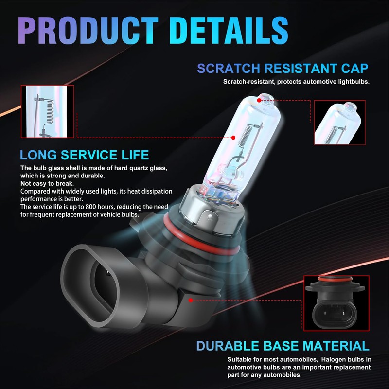 IVBDQV Upgraded Halogen Headlight Bulbs 2017-2018 for Hyundai elantra Headlight