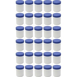 30 Ointment Jar Containers Cream/Ointment Kruke High 25ml Capacity with Blue Lids – Made in Germany