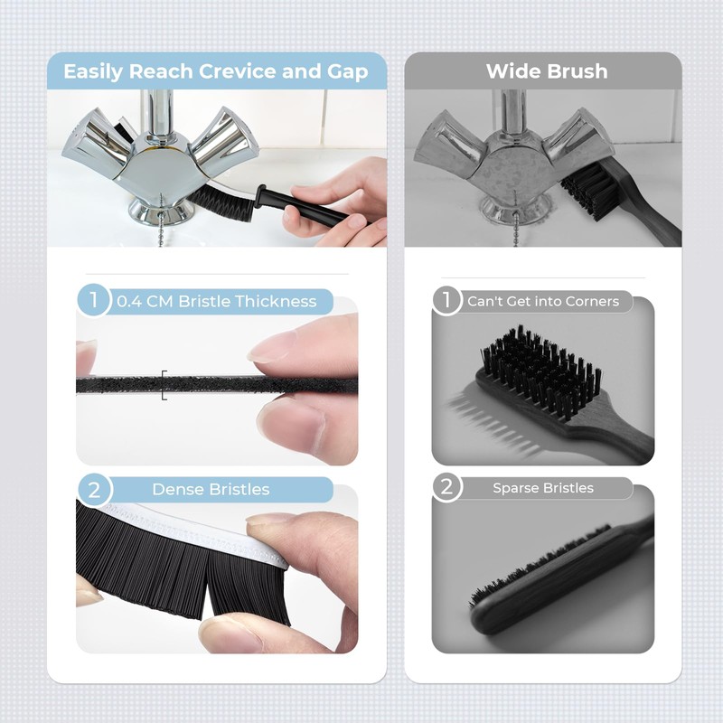 FOOGWEE Crevice Cleaning Brush - Cleaning Brushes for Small Spaces