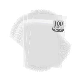 Golden State Art, Pack of 100, 5 1/4 X 7 1/8 inches Crystal Storage Bags - Acid-Free Clear Sleeves Fit for 5x7 Photo Framing Mats Gifts (NS1)