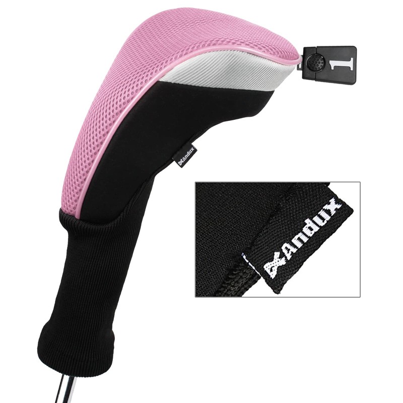 Andux 4pcs/Set Golf Wood Club Head Covers 460cc Driver with